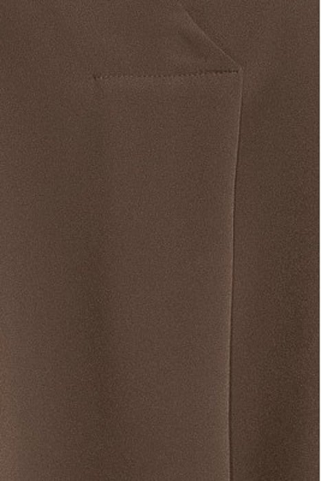 CREPE LIGHT S/S V NK TOP DEEP MOSS 5