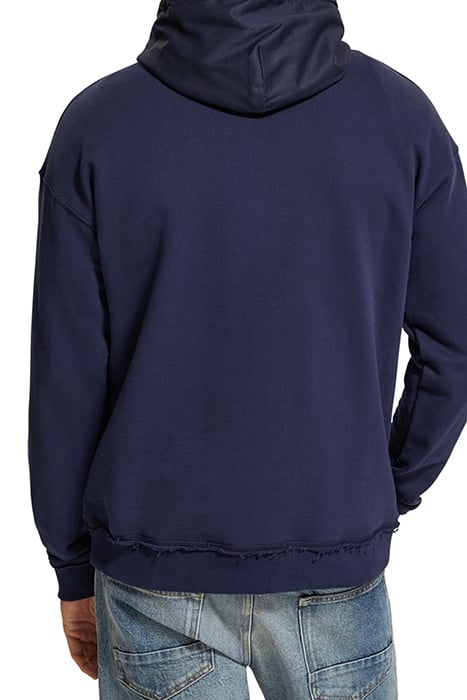 BADGE POCKET HOODIE NAVY BLUE 2