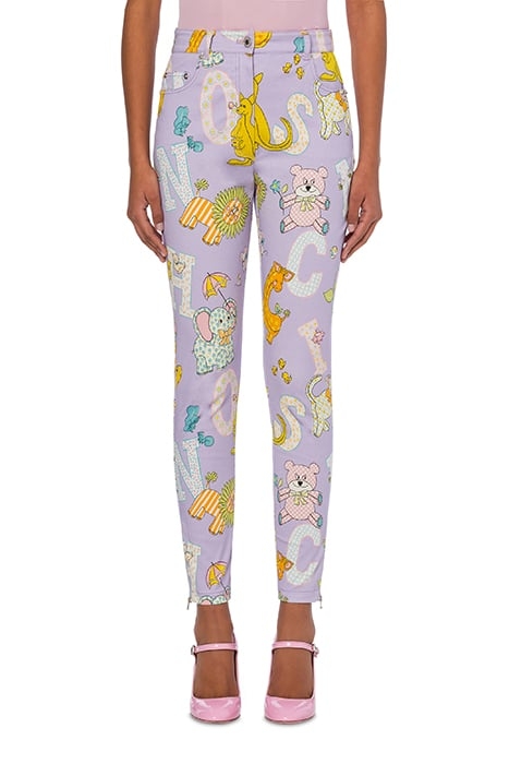 CIRCUS LOGO GABARDINE TROUSERS PURPLE 1