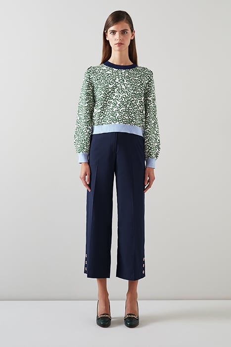 TR KEATON CROP TROUSER NAVY 1