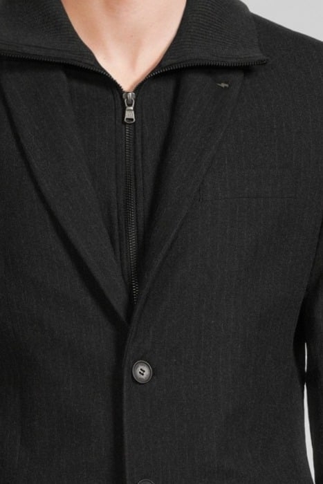CHARCOAL PINSTRIPE SUIT JACKET ANTHRACITE 4