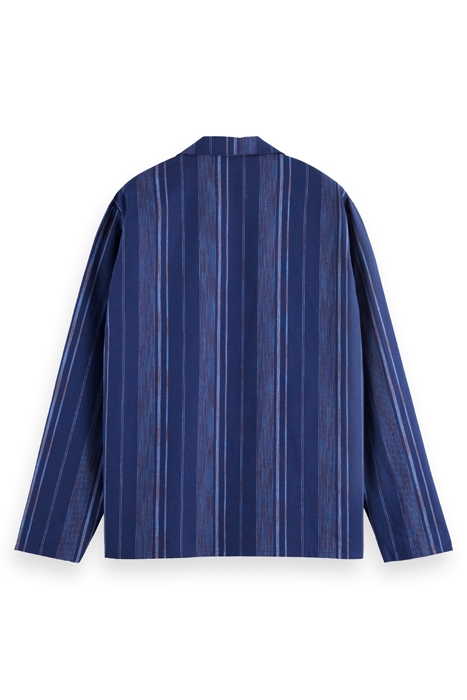 SPACE DYE STRIPE SHIRT NAVY BLUE STRIPE 4