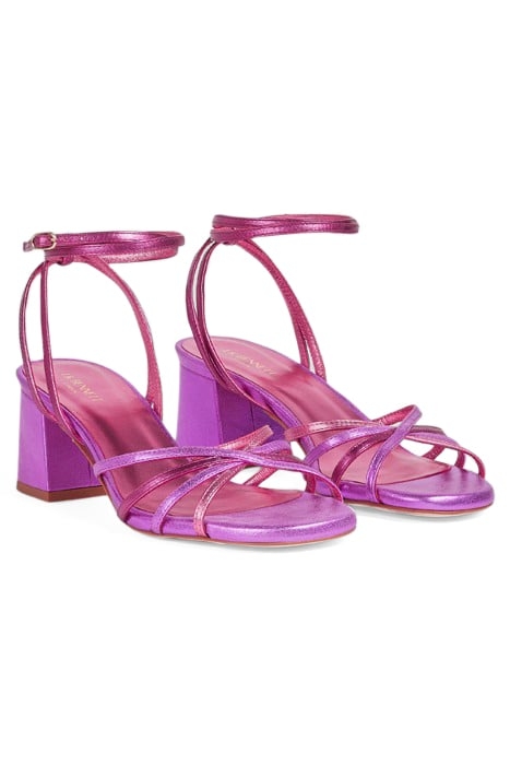 FS STARLET TIE BLOCK HEEL FUCHSIA 2