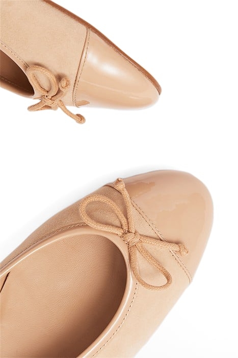 KARA - TOE CAP BOW SUEDE ALMOND 4