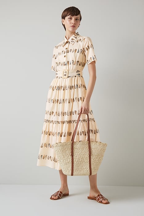 DR BELLA PRINTED DRESS NATURAL/ECRU 1