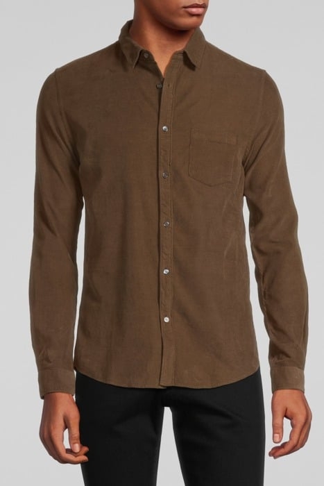 CAPPUCCINO NEEDLECORD REGULAR SHIRT CAPPUCINO 1