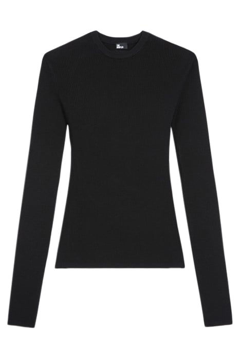 SWEATER WITH SHIFT BACK AND LACE INSERT BLACK 5