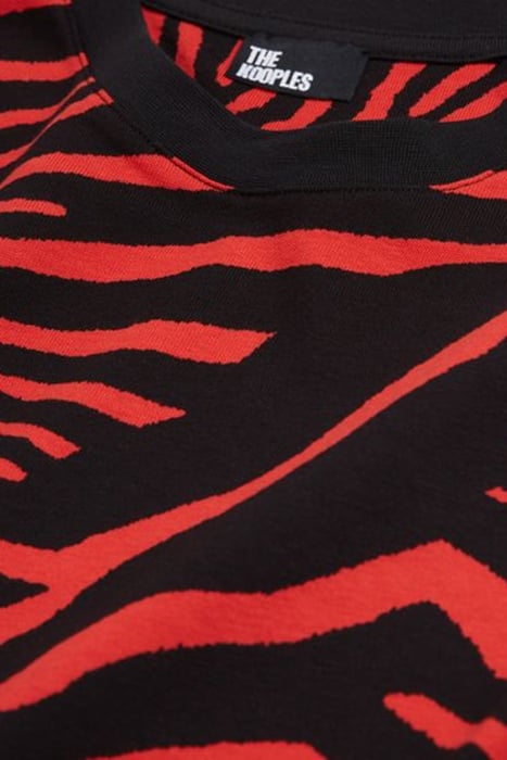 MC ALLOVER ZEBRA T-SHIRT RED / BLACK 3