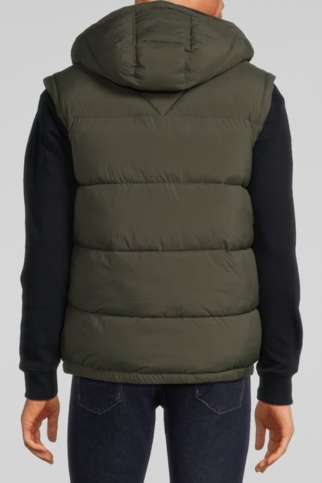 KHAKI HOODED BODYWARMER KHAKI 2