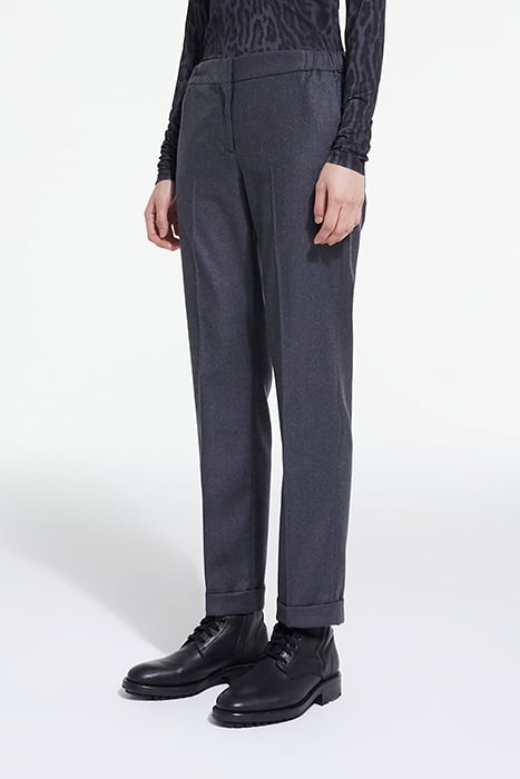SUIT TROUSERS WITH ELASTIC WAIST DETAIL GREY 1