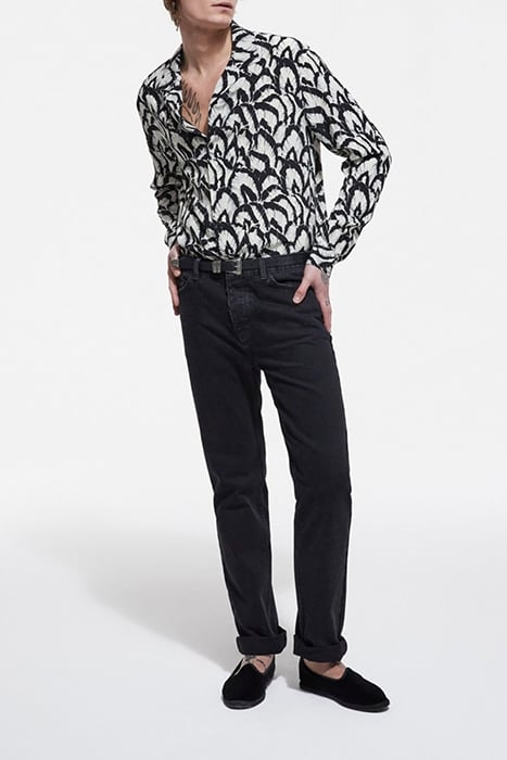 FEATHER PRINT SHIRT OFF WHITE / BLACK 3