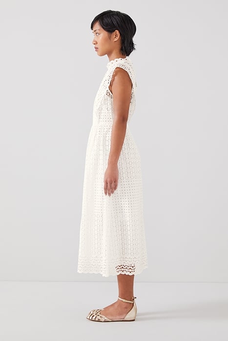 DR LAILA BRODERIE DRESS WHITE 4