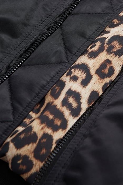 BOMBERS SHAPED JACKET WITH RIBBED EDGES BLACK 7