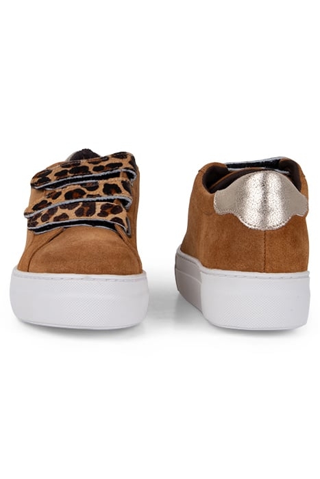 FAWN TRAINERS WITH LEOPARD VELCRO 2