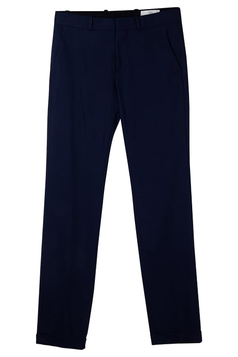 INDIGO DECORATIVE FABRIC SLIM SUIT TROUSERS INDIGO 1