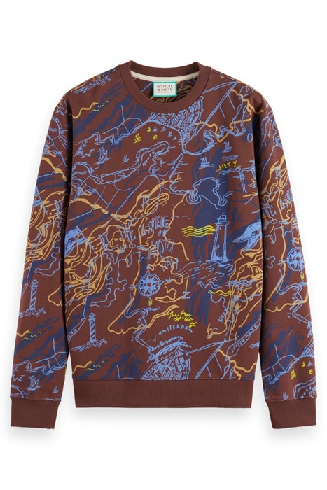 ALL OVER PRINT SWEATSHIRT DRIFTWOOD SEA MAP AOP 1
