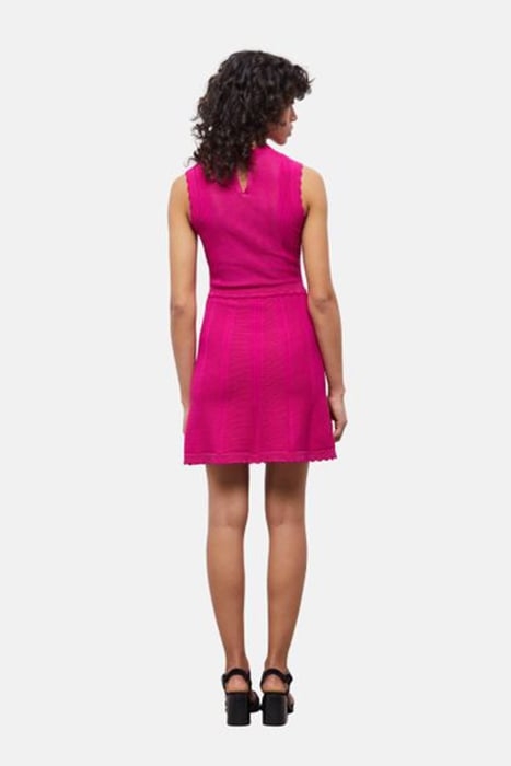 SHORT SLEEVELESS KNIT DRESS PINK 2
