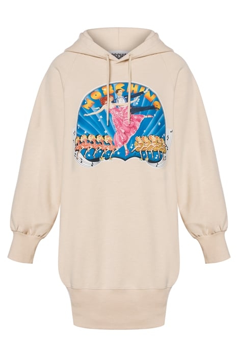 HOLLYWOOD MUSICAL MÉLANGE FLEECE DRESS WHITE 3