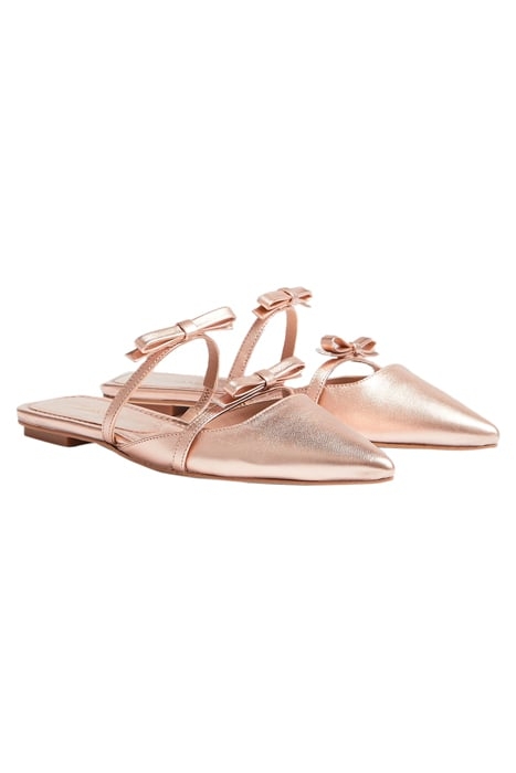 ARIELLA - FLAT MULE WITH PALE ROSE 2