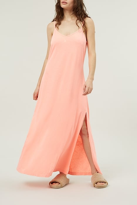 STRAPPY DRESS FLUOR CORAL 1
