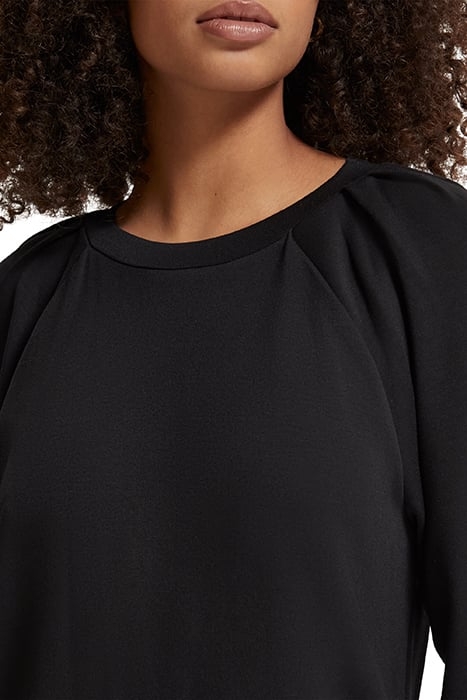 TUCK DETAIL JERSEY DRESS EVENING BLACK 7