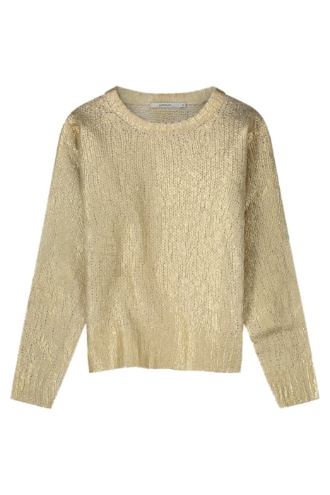 SWEATER GOLD COATED WOOL BLEND KNIT IVORY 3