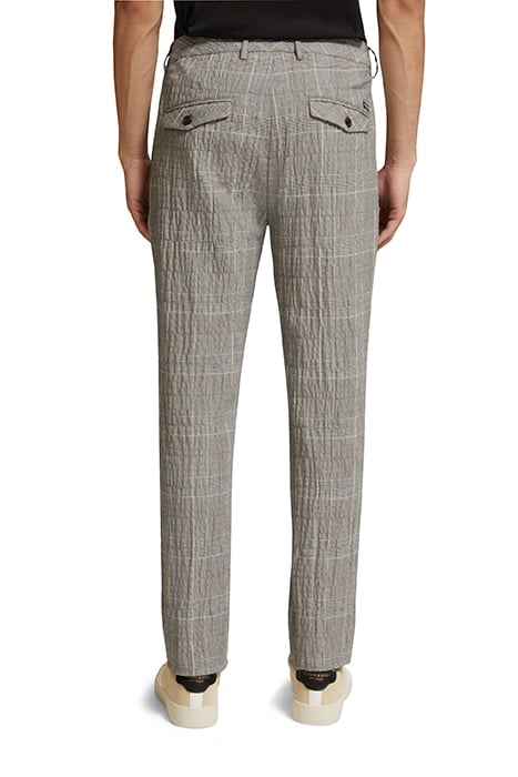 BLAKE - CHECKED COTTON-BLEND SEERSUCKER CHINO BLACK ECRU CHE 2