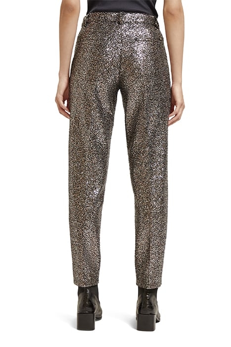 LOWRY MID RISE SLIM PANT IN MIXED SEQUINS BLACK 2
