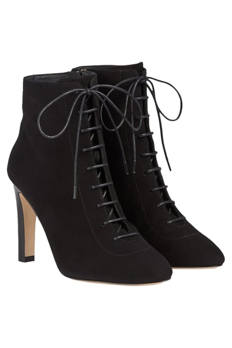 LYDIA - LACE UP STACKED BLACK 2