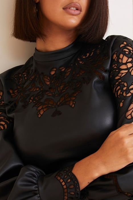 SOLANGE TOP JET BLACK BLOUSE 7