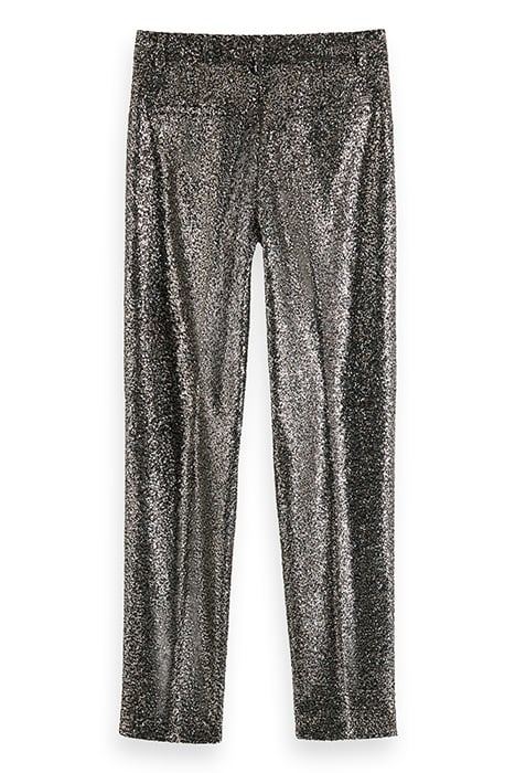 LOWRY MID RISE SLIM PANT IN MIXED SEQUINS BLACK 4