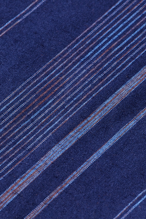 SPACE DYE STRIPE SHIRT NAVY BLUE STRIPE 6