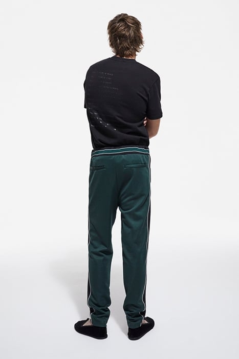 JOGGING WITH CONTRASTING STRIPS AND PIPING VERT BOUTEILLE 4