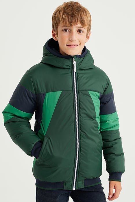 JACKET REVERSIBLE BOMBER DARK GREEN 1