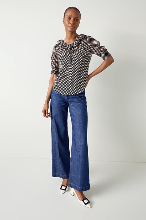 TW COCO POLKA DOT BLOUSE BLACK/CREAM 2