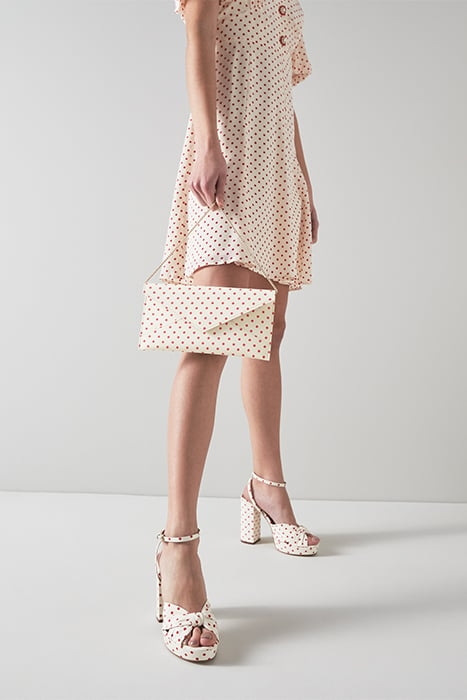 CU KENDALL CLUTCH SPOT IVORY/RED 3