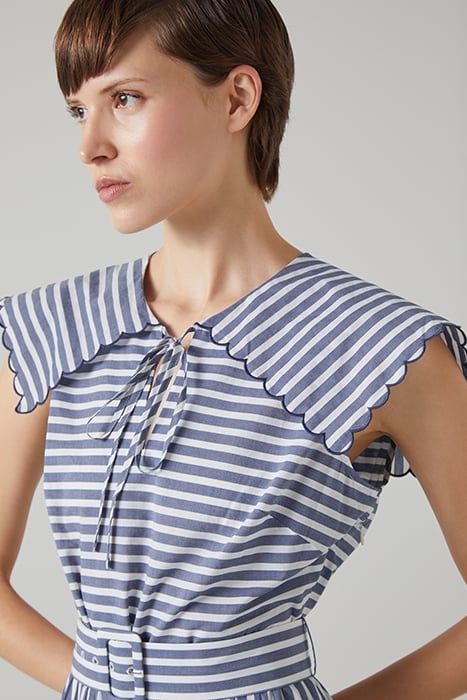 DR BEAU STRIPE DRESS NAVY/CREAM 5