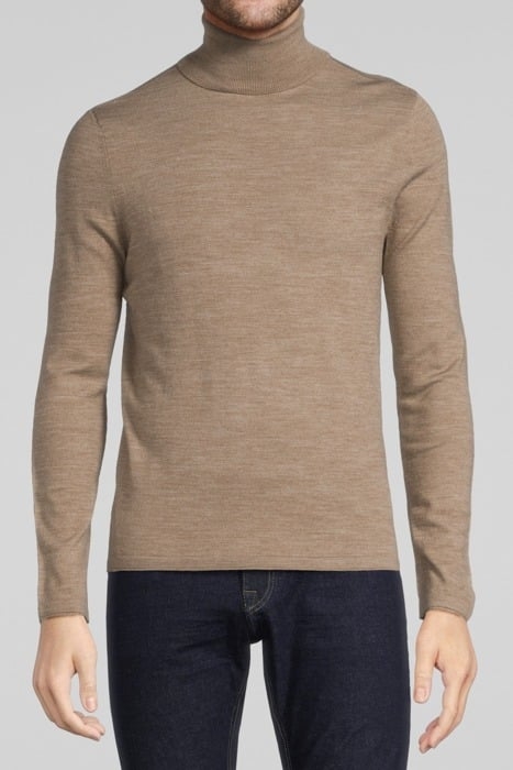 CAPPUCCINO KNIT ROLL-NECK SWEATER MINK 1