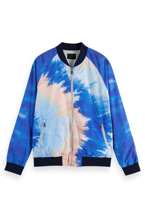 PRINTED REVERSIBLE BOMBER JACKET PINK/ BLUE TIE DYE 1