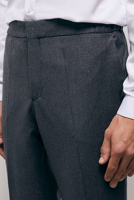 SUIT TROUSERS WITH ELASTIC BELT GREY 5