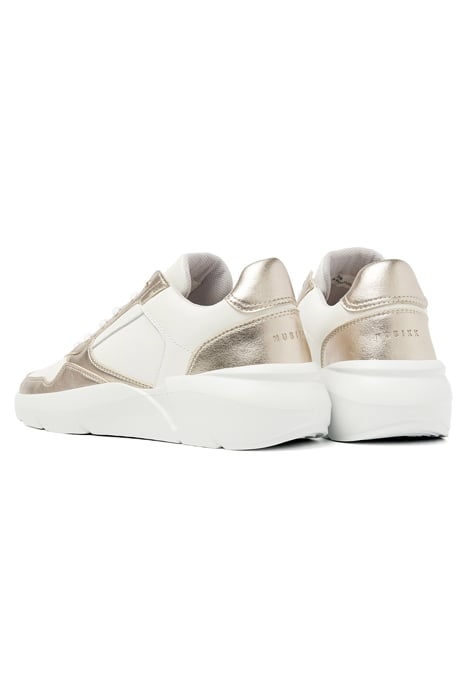 ROQUE ROAD WAVE (L) WHITE LEATHER - GOLD 3