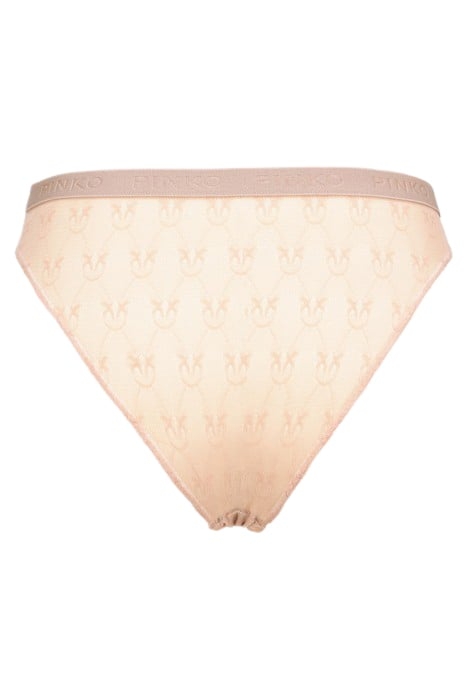 SENZA PAROLE SLIP PIZZO INDEMAGLIATO JACQUARD C/LOGO GARNET 4