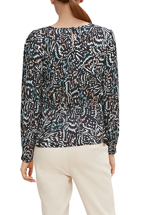 COMMA BLOUSES GREY/BLACK 2