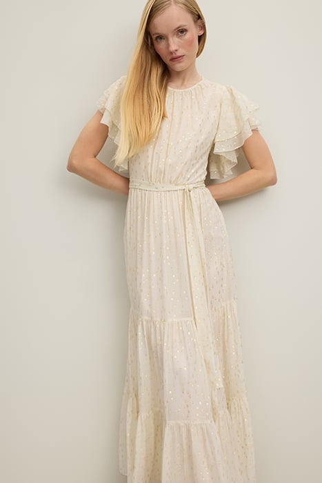LIV JAQUARD MAXI DRESS CREAM 4
