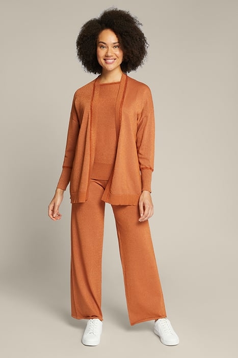 LUREX ECOVERO™ VISCOSE CARDIGAN ORANGE 3