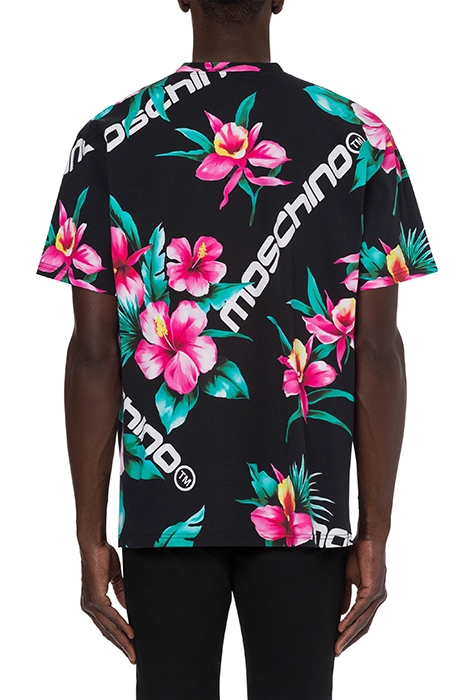 HIBISCUS PRINT JERSEY T-SHIRT BLACK 2