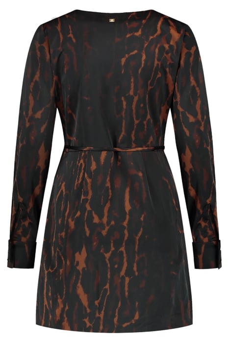 RUE WRAP DRESS LEO BLACK 3