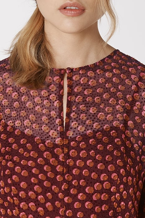 DR BEYA DEVORE SPOT BURGUNDY 4