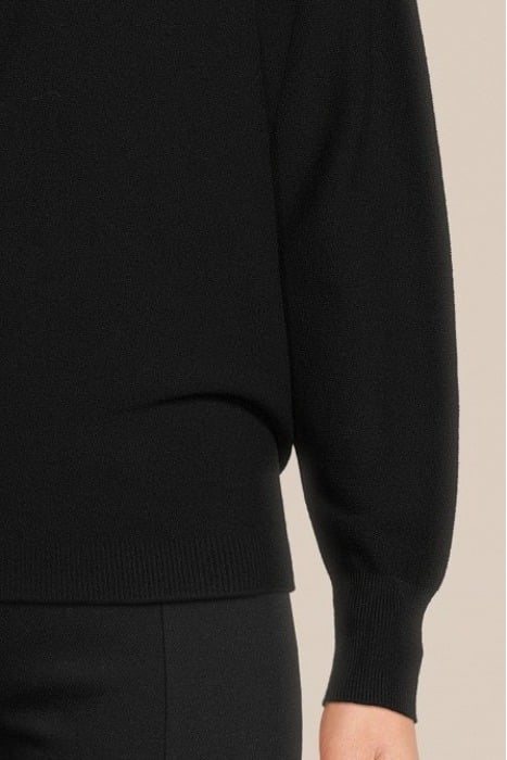 OFF-SHOULDER TOP BASIC KNIT BLACK 4