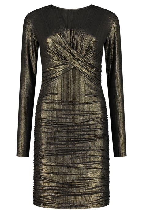 EAVE DRESS METALLIC GOLD 3